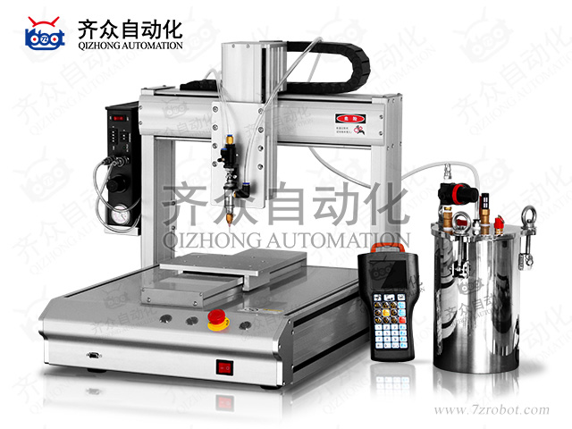 膠閥儲料桶式三軸全自動點(diǎn)膠機(jī)