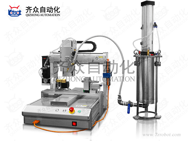 活塞儲料桶型膠閥臥式三軸全自動點(diǎn)膠機(jī)